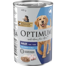 OPTIMUM Dog Food Chicken & Rice 400g Can image