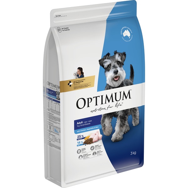 OPTIMUM Small Breed Adult Dry Dog Food Chicken, Vegetables & Rice 3kg Bag image 1