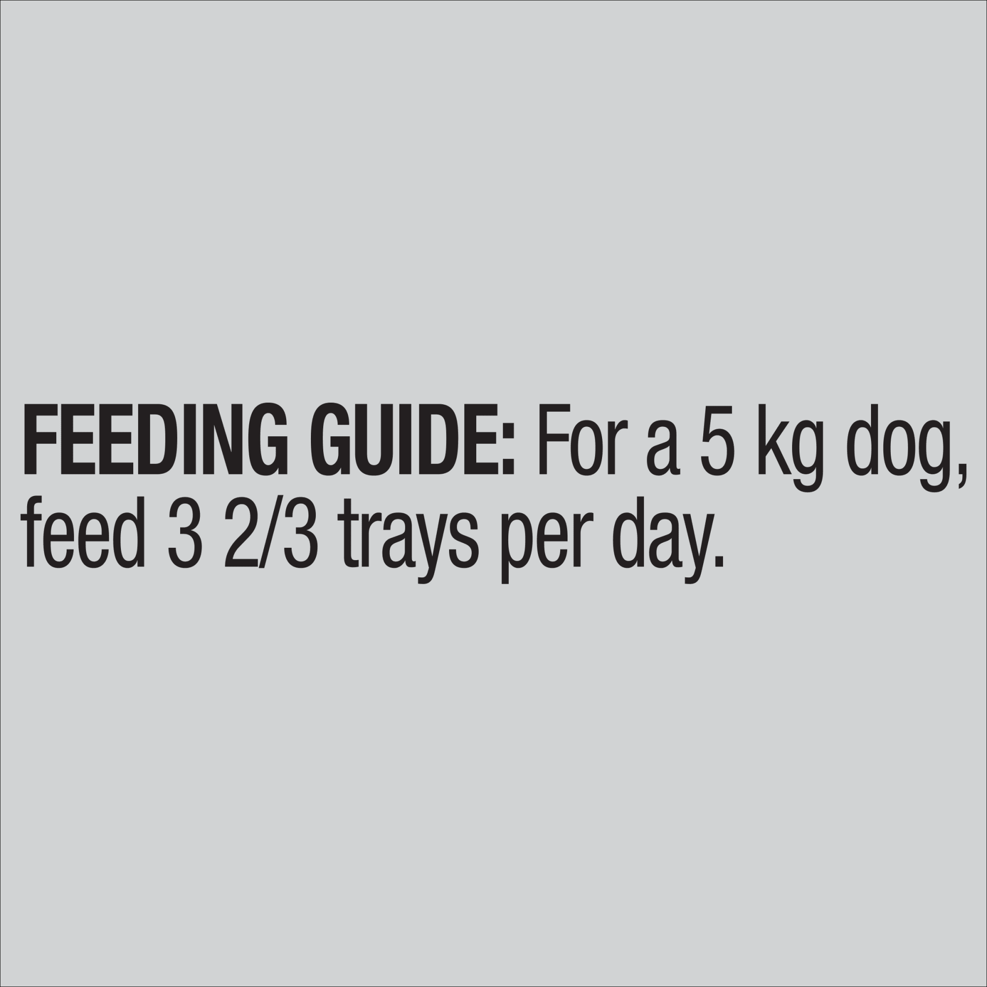 OPTIMUM Wet Dog Food Kangaroo & Vegetables 100g Tray feeding guidelines image